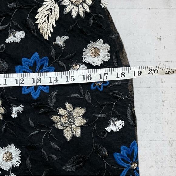 Miss Me Floral Embroidered Slip Dress Black Size M Whimsygoth Fairygoth witchy - Picture 10 of 14